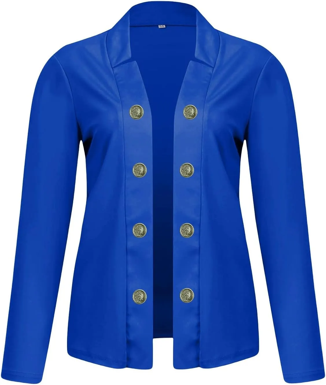Women's Double Breasted Blazers Open Front Dressy Casual Notch Lapel Work Office Suit Jackets Business Outerwear Coat