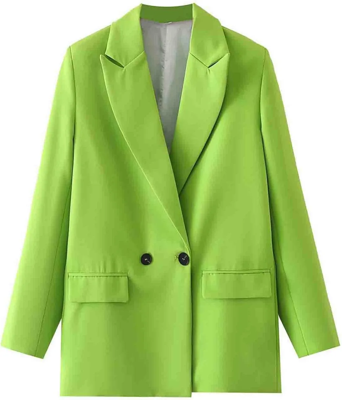 Women's Fall Spring Blazer Long Sleeve Work Office Jacket Blazers Solid Color Loose Fit Notch Lapel Suits Blazer