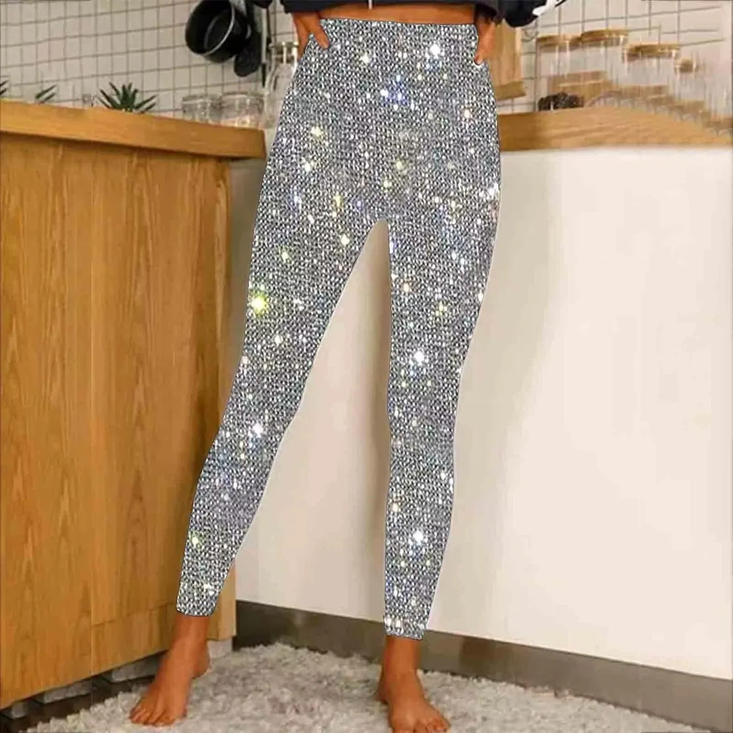 Women's Flare Yoga Pants with Pockets Color Casual Elastic High Waist Thread Simple Fit Sexy Sports for Yoga Gym