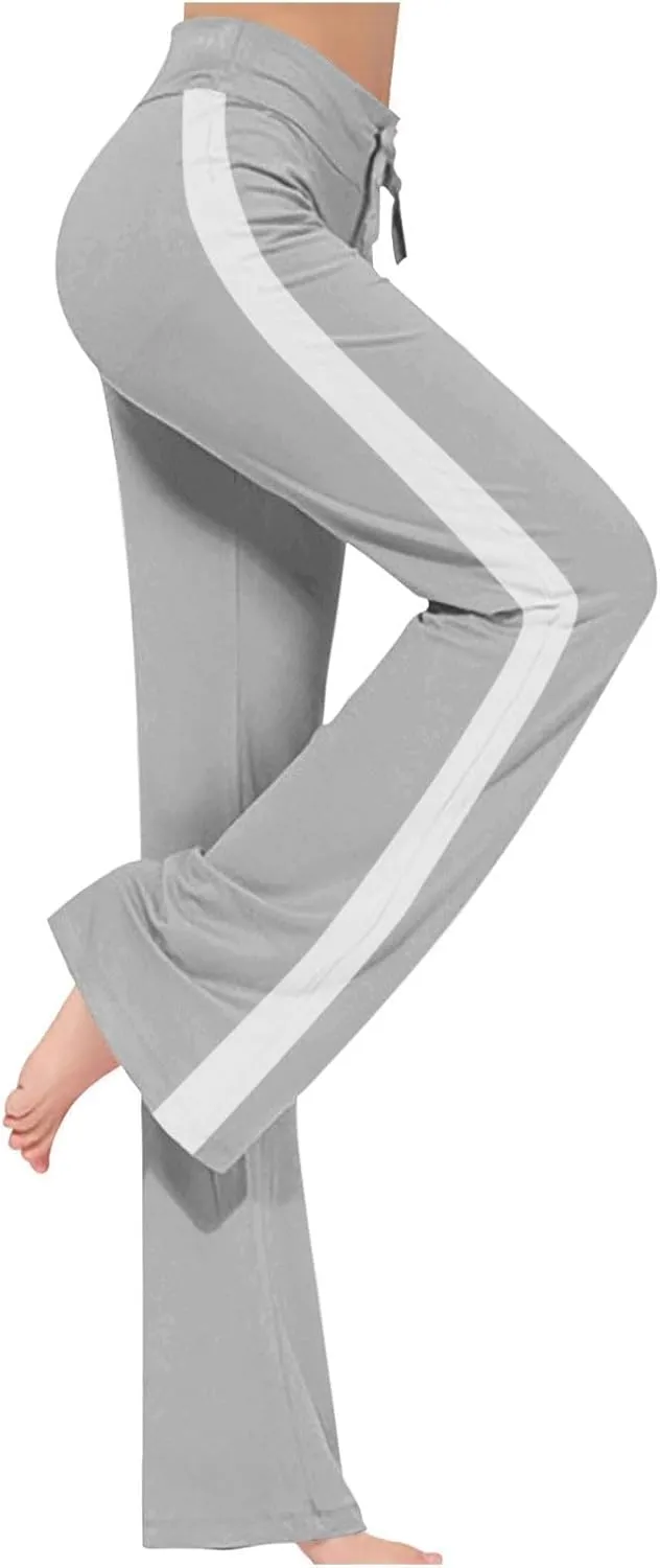 Women's High Waist Bootcut Yoga Pants Sports Running Yoga Athletic Pants Fashion Soft Yoga Pants with Pockets for