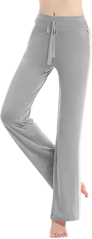 Women's High Waist Bootcut Yoga Pants Sports Running Yoga Athletic Pants Fashion Soft Yoga Pants with Pockets for