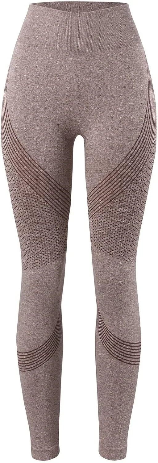 Womens High Waist Yoga Pants Smile Contour Tummy Control Slimming Booty Leggings Workout Running Butt Lift Tights