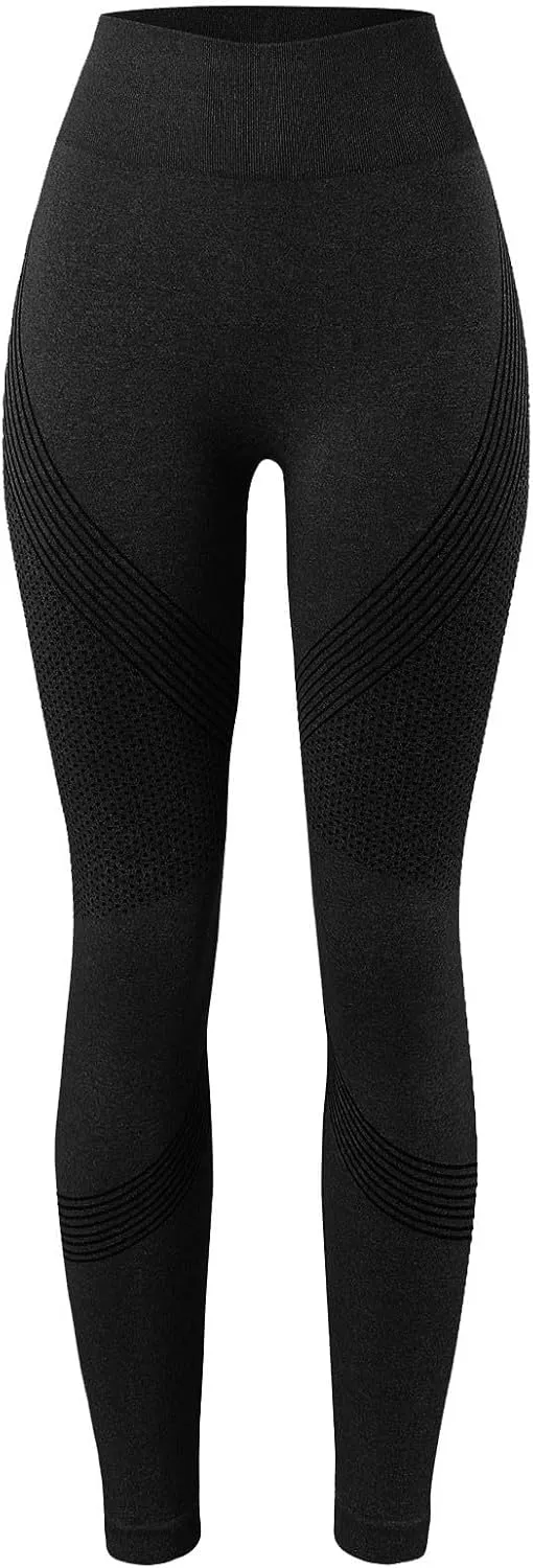 Womens High Waist Yoga Pants Smile Contour Tummy Control Slimming Booty Leggings Workout Running Butt Lift Tights
