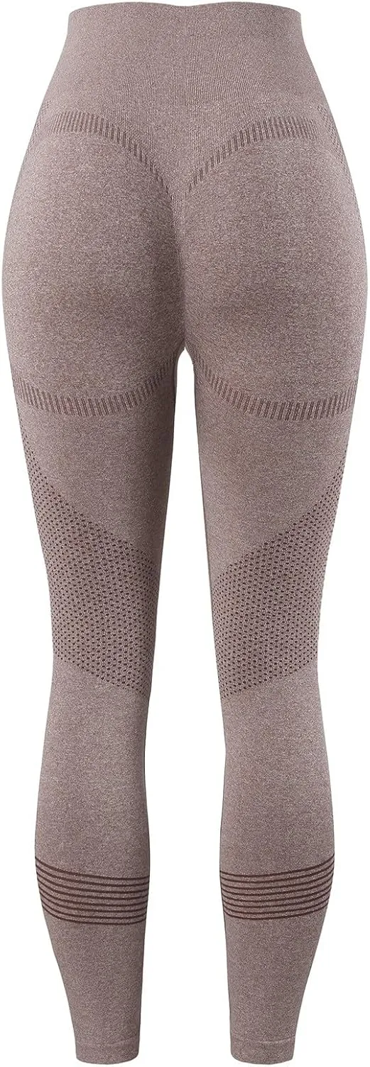 Womens High Waist Yoga Pants Smile Contour Tummy Control Slimming Booty Leggings Workout Running Butt Lift Tights