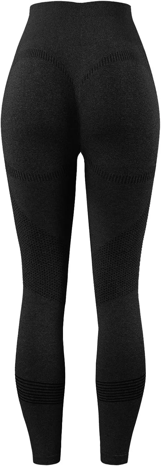 Womens High Waist Yoga Pants Smile Contour Tummy Control Slimming Booty Leggings Workout Running Butt Lift Tights