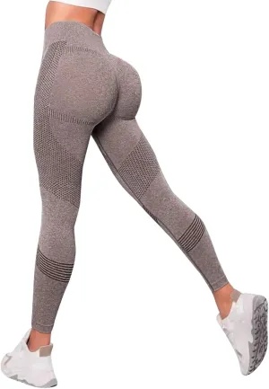 Womens High Waist Yoga Pants Smile Contour Tummy Control Slimming Booty Leggings Workout Running Butt Lift Tights