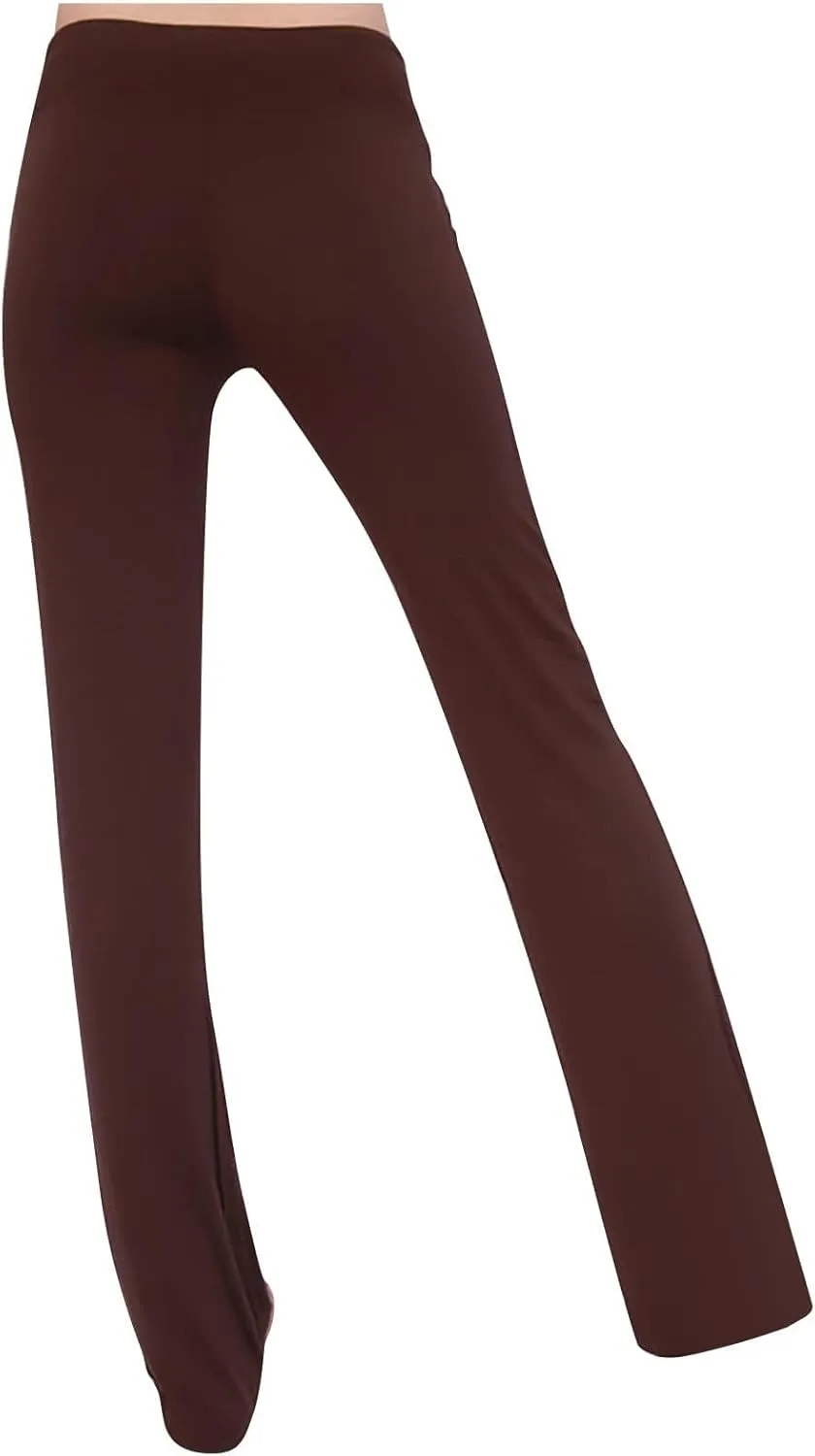 Women's Pajama Pants High Waist Straight Leg Yoga Pants Tummy Control Pant Comfy Lounge Trousers Loose Workout Bottoms