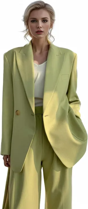 Womens Suits 2 Piece Set Loose Fit Pant Suits for Women Plus Size Business Women's Suiting Outfits