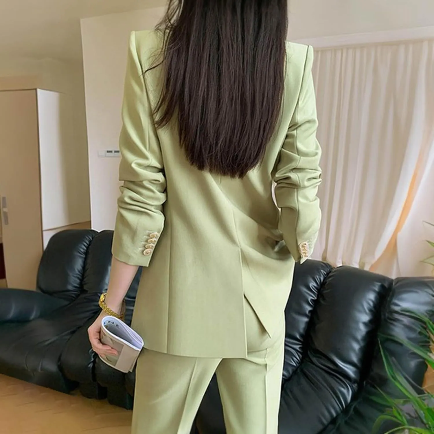 Womens Suits 2 Piece Set Loose Fit Pant Suits for Women Plus Size Business Women's Suiting Outfits
