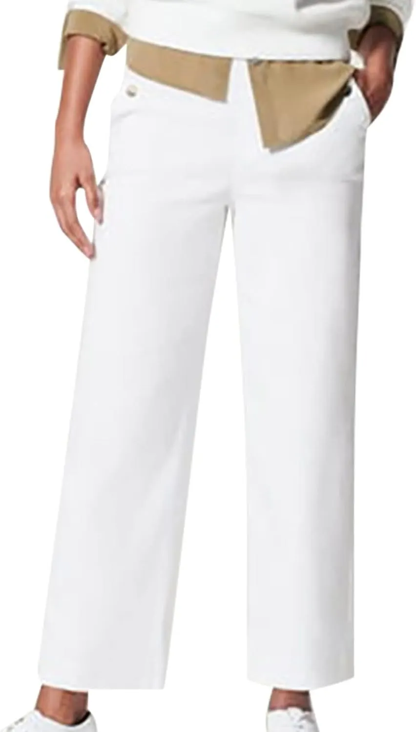 Women's Twill Suit Pants Fashion Casual High Waisted Straight-Leg Pants Classic Business Work Dress Pants Trousers