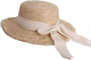 Women's Wide Brim Braided Sun Hat UPF 50  Sun Protection Floppy Summer Beach Cap Lafite Straw Hat