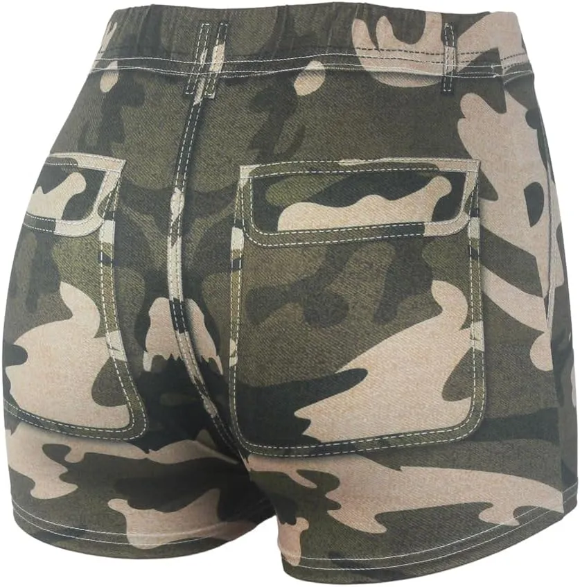 Women's Workout Shorts High Waisted Print Athletic Shorts for Yoga Pilates