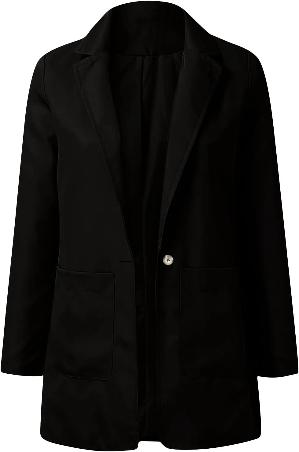 YUTANRAL Blazers for Women Business Casual Open Front Lapel Collar Long Sleeve Work Office Jacket with Pockets
