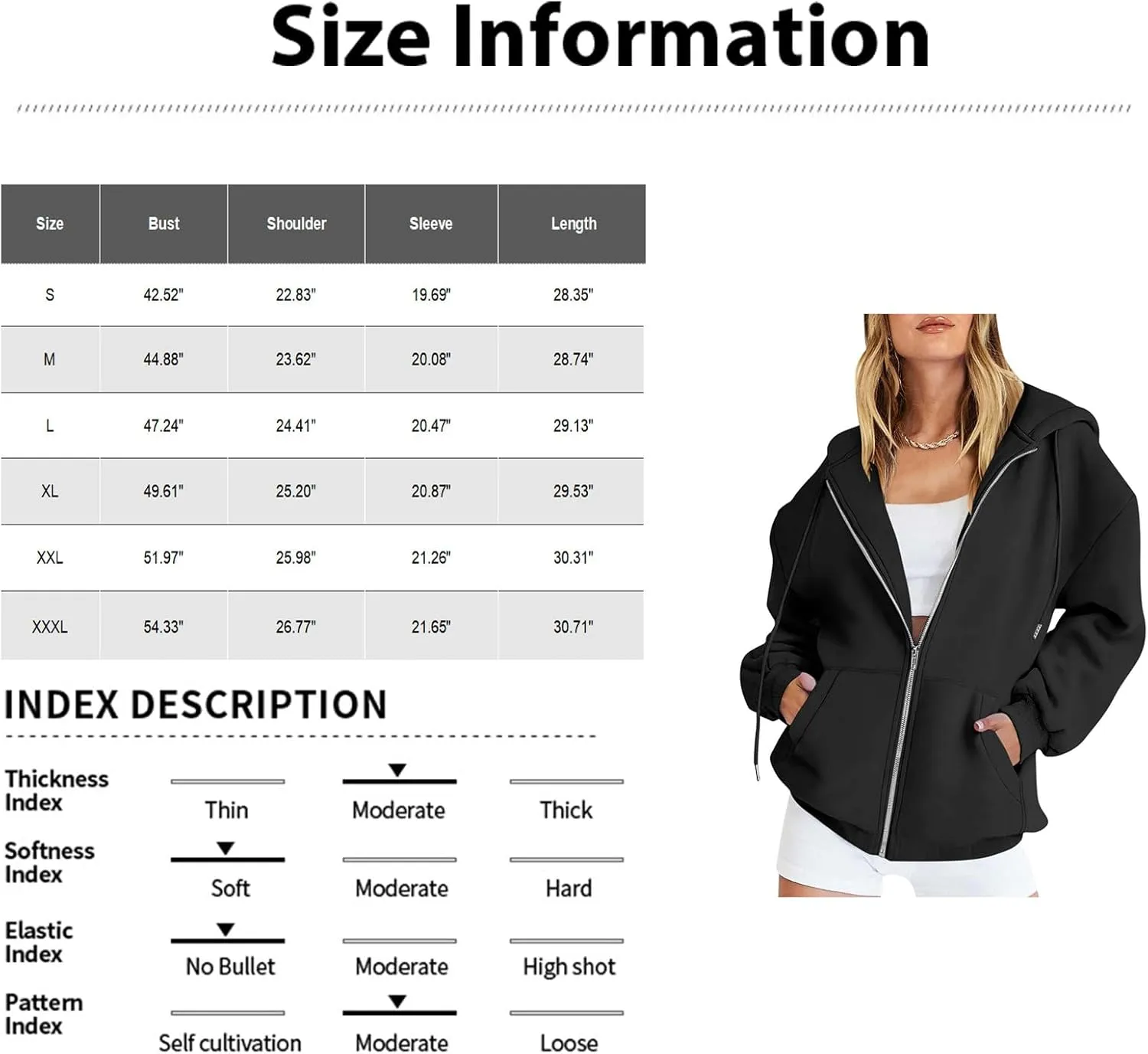 Zip Up Jackets for Women Trendy Casual Long Sleeve Hoodies Comfy Loose Solid Sweatshirt with Pockets