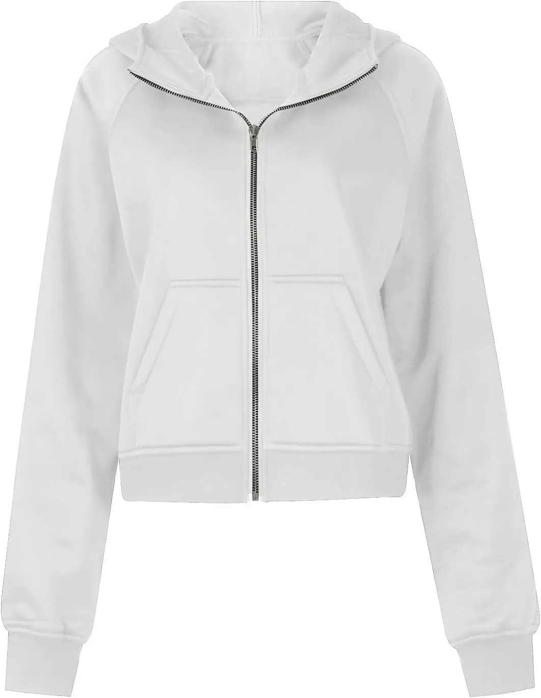 Zip Up Sweatshirts Womens Hoodies Cropped Fleece Jackets Casual Long Sleeve Top Fall Outfits Fashion Y2K Clothes 2024